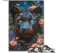 Puzzle per adulti 1000 fiori Black Panther, analisi e logica con pezzi completamente interconnessi di forma casuale per bambini dai 14 anni in su (dimensioni 50x75cm)