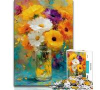 Puzzle per adulti 1000 fiori in un vaso Puzzle da dipingere per adolescenti gioco stimolante ideale come regalo per tutta la famiglia 75x50cm