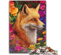 Puzzle per adulti 1000 Flower Fox Family Game Antistress Sfida difficile Regali di Babbo Natale segreto 50x75cm