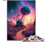 Puzzle per adulti 1000 Funghi Pianeta in legno, giocattoli regalo educativi intellettuali decompressivi divertenti giochi per famiglie 50x75cm per gioco interattivo per famiglie