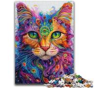 Puzzle per adulti 1000 gatti psichedelici, per età 14 e oltre Ogni pezzo è unico - Gioco divertente e stimolante per tutta la famiglia Ottimo regalo 50X75CM