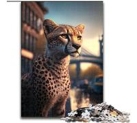 Puzzle per adulti 1000 ghepardi in Europa in legno idea regalo unica per la casa fai da te 50x75cm perfetto per decorazioni per la casa compleanni feste e regali.