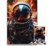 Puzzle per adulti 1000 giocattoli astratti con fuoco e astronauti, giochi educativi, decorazioni da parete, regali di Babbo Natale segreto, dimensioni 38x52cm