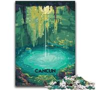 Puzzle per adulti 1000 giochi educativi di immersione nel cenote di Cancun, decorazione per la casa, gioco educativo per compleanno, Natale (dimensioni 38x26cm)