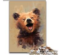 Puzzle per adulti 1000 Happy Bear, adatti a persone dai 14 anni in su Difficili da completare ma divertenti e spiritosi Ottimo regalo (dimensioni 26x38cm)