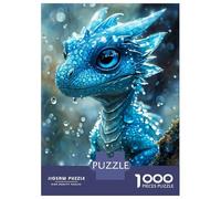 Puzzle Per Adulti 1000 Ice Blue Baby Dragon Puzzle Per Adulti Gioco Rompicapo Analisi E Logica Difficile Da Completare 52x38cm/1000pcs