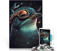 Puzzle per adulti 1000 “Illusione del pinguino” Fatto di carta，Adatto a persone dai 14 anni in su Giocattolo sfida Migliorare l'amore tra le coppie。misurare：38x52cm/14.96x20.47pollice