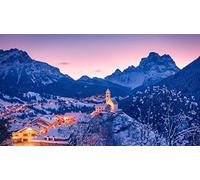 Puzzle Per Adulti 1000 La Cittadina Di Colle Santa Lucia Nelle Dolomiti, Italia 75 * 50Cm