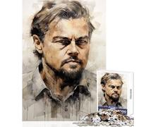 Puzzle per adulti 1000 Leonardo DiCaprio Decorazione per la casa Giocattoli Regali di Babbo Natale segreto Gioco rompicapo Ogni pezzo è unico - Dimensioni 50x75cm