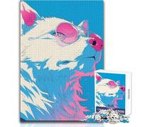 Puzzle per adulti 1000 Lupi con occhiali da sole Ideale per momenti di relax e tranquillità Taglio uniforme e pulito Giocattolo per il tempo libero Dimensioni 50x75cm