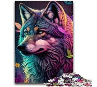 Puzzle per adulti 1000 Lupi Pop Art Animali Gioco educativo per famiglie Offerta come regalo per tutta la famiglia per età 14 anni in su 26x38cm