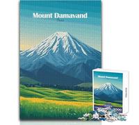 Puzzle per adulti 1000 Monte Damavand, Iran Ideale per momenti di relax e tranquillità Taglio uniforme e pulito Giocattolo per il tempo libero Dimensioni 50x75cm