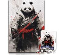 Puzzle per adulti 1000 panda dipinto giapponese ideale per momenti di relax tranquillo taglio uniforme pulito giocattolo per il tempo libero dimensioni 38x52cm