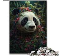 Puzzle per adulti 1000 Panda Fiori Piante Magici Puzzle in cartone dimensioni 38x26cm Gioco rompicapo, Gioco interattivo per famiglie, Adatto a bambini dai 14 anni in su