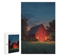 Puzzle Per Adulti 1000 PCS Cozy Barn Under Starry Sky Puzzle Per Adolescenti Antistress Sfida Educativa Regali Di Natale E Compleanno 1000 PCS