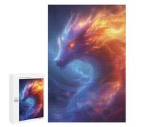 Puzzle Per Adulti 1000 PCS Fire And Ice Dragon Artwork Puzzle Per Adolescenti Antistress Sfida Educativa Regali Di Natale E Compleanno 1000 PCS