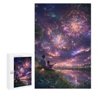 Puzzle Per Adulti 1000 PCS Fireworks Over The River Puzzle Per Adulti Regalo Di Compleanno Interazione Genitore-figlio Giocattolo Gioco Intellettuale 1000 PCS
