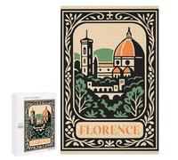 Puzzle Per Adulti 1000 PCS Florence Italy Vintage Travel Poster Puzzle Per Adolescenti Antistress Sfida Educativa Regali Di Natale E Compleanno 1000 PCS