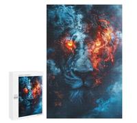 Puzzle Per Adulti 1000 PCS Lion Fire Smoke Artwork Puzzle Per Adolescenti Migliora La Memoria Difficile Da Completare Gioco Divertente Per Tutta La Famiglia 1000 PCS