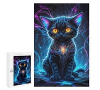Puzzle Per Adulti 1000 PCS Neon Galaxy Kitten Puzzle Per Adulti Gioco Rompicapo Regali Per Donne Regali Per Amici E Familiari 1000 PCS