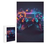 Puzzle Per Adulti 1000 PCS Neon Gaming Controller Artwork-15 Puzzle Per Adolescenti Giochi Rilassanti Regali Per Donne Regali Unici Per Compleanno E Natale 1000 PCS