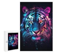 Puzzle per Adulti 1000 PCS Neon Tiger Nebulae Puzzle per Adolescenti Gioco Di Ingegneria Analisi E Logica 1000 PCS