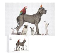 Puzzle Per Adulti 1000 PCS Pet Diversity Display Puzzle Giocattolo Decorazione Da Parete Ma Divertente E Umoristico Interazione Genitore-figlio 1000 PCS