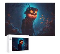 Puzzle Per Adulti 1000 PCS Pumpkin Head in The Dark Forest Puzzle Per Adulti Gioco Pratico Decorazione Da Parete Regalo Di Compleanno E Unico 1000 PCS
