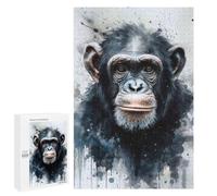 Puzzle Per Adulti 1000 PCS Puzzle Chimpanzee Ape Artistry Puzzle Gioco Rompicapo Ma Divertente E Umoristico È Ideale Come Regalo 1000 PCS