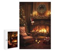 Puzzle Per Adulti 1000 PCS Puzzle Christmas Fireplace Puzzle Gioco Rompicapo Ma Divertente E Umoristico È Ideale Come Regalo 1000 PCS