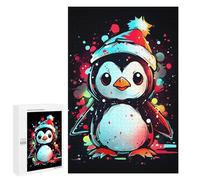Puzzle Per Adulti 1000 PCS Puzzle Christmas Hat Penguin Puzzle Giochi Divertenti Ma Divertenti E Umoristici Regali Unici Per Compleanno E Natale 1000 PCS