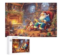 Puzzle Per Adulti 1000 PCS Puzzle Christmas Magic in Santa's Workshop Puzzle Gioco Rompicapo Un'opera D'arte Regali Di Compleanno E Unici 1000 PCS