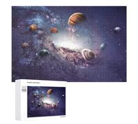 Puzzle Per Adulti 1000 PCS Puzzle Cosmic Planets in Space Art Print Puzzle Gioco Rompicapo Un'opera D'arte Regali Di Compleanno E Unici 1000 PCS