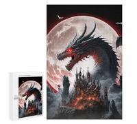 Puzzle Per Adulti 1000 PCS Puzzle Dragon Castle Under The Full Moon Puzzle Giochi Divertenti Ma Divertenti E Umoristici Regali Unici Per Compleanno E Natale 1000 PCS