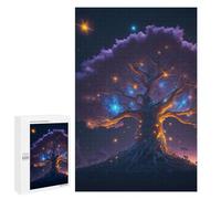 Puzzle Per Adulti 1000 PCS Puzzle Enchanted Celestial Tree -1 Puzzle Per Adulti Gioco Rompicapo Analisi E Logica Interazione Genitore-figlio 1000 PCS