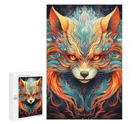 Puzzle Per Adulti 1000 PCS Puzzle Flame Fox Mystic Artwork Puzzle Giochi Divertenti Ma Divertenti E Umoristici Regali Unici Per Compleanno E Natale 1000 PCS