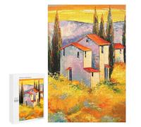 Puzzle Per Adulti 1000 PCS Puzzle Houses near The Mountains Puzzle Per Adolescenti Gioco Pratico Gara Di Velocità Delle Mani Interazione Genitore-figlio 1000 PCS