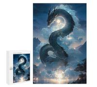 Puzzle Per Adulti 1000 PCS Puzzle Japanese Dragon Moon Light Puzzle Per Adulti Giochi Per Famiglie Difficili Difficili Un'ottima Idea Come Regalo Per Tutta La Famiglia 1000 PCS