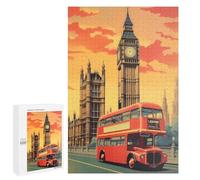 Puzzle Per Adulti 1000 PCS Puzzle London's Iconic Red Bus And Big Ben Puzzle Giochi Divertenti Ma Divertenti E Umoristici Regali Unici Per Compleanno E Natale 1000 PCS