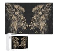Puzzle Per Adulti 1000 PCS Puzzle Roaring Lion Duel Puzzle Gioco Rompicapo Un'opera D'arte Regali Di Compleanno E Unici 1000 PCS