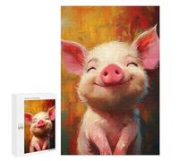 Puzzle Per Adulti 1000 PCS Puzzle Smiling Happy Pig Puzzle Gioco Rompicapo Ma Divertente E Umoristico È Ideale Come Regalo 1000 PCS