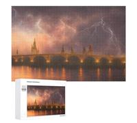 Puzzle Per Adulti 1000 PCS Puzzle Thunderstorm Over The Bridge Puzzle Giochi Divertenti Ma Divertenti E Umoristici Regali Unici Per Compleanno E Natale 1000 PCS