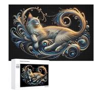 Puzzle Per Adulti 1000 PCS Puzzle Whispering Cats Artistic Harmony Puzzle Gioco Rompicapo Un'opera D'arte Regali Di Compleanno E Unici 1000 PCS
