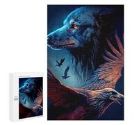 Puzzle Per Adulti 1000 PCS Puzzle Wolf And Eagle Puzzle Gioco Rompicapo Un'opera D'arte Regali Di Compleanno E Unici 1000 PCS