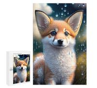 Puzzle Per Adulti 1000 PCS Rainy Fox Portrait Puzzle Per Adolescenti Migliora La Memoria Difficile Da Completare Gioco Divertente Per Tutta La Famiglia 1000 PCS