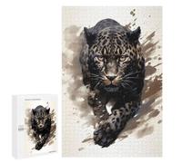 Puzzle Per Adulti 1000 PCS Running Dark Leopard Puzzle Per Adolescenti Giochi Rilassanti Regali Per Donne Regali Unici Per Compleanno E Natale 1000 PCS