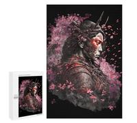 Puzzle Per Adulti 1000 PCS Samurai Warrior with Cherry Blossoms-5 Puzzle Per Adolescenti Antistress Sfida Educativa Regali Di Natale E Compleanno 1000 PCS