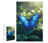 Puzzle Per Adulti 1000 PCS Tropical Rainforest Blue Morpho Butterfly Puzzle Per Adulti Gioco Pratico Decorazione Da Parete Regalo Di Compleanno E Unico 1000 PCS