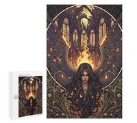 Puzzle per Adulti 1000 PCS Winged Fallen Angel in Burning Cathedral Puzzle per Adulti Gioco Pratico Migliora la Memoria Regali per Amici E Famiglie 1000 PCS
