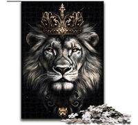 Puzzle per adulti 1000 pezzi a forma di leone, attività di legame familiare, feste e compleanni (dimensioni 50x75cm)